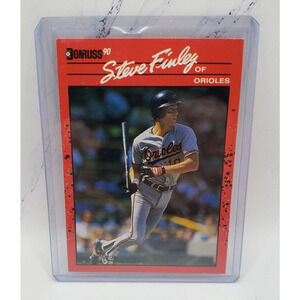 1990 Donruss 215 Steve Finley Baltimore Orioles Baseball Card
